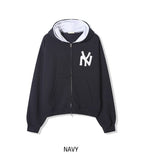 NY Applique Crop Hood Zip-Up