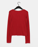 Nib chiffon lace knit cardigan