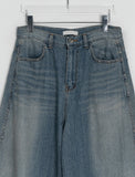 Dinte Stud Washing Balloon Wide Denim Pants