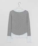 Lou color matching layered long sleeve tee