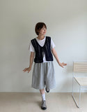 Holg Lace Track Banding Bermuda Pants