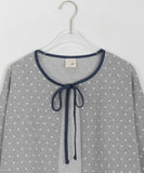[BAONHAUS] Karoi Ribbon Dot Cotton Cardigan