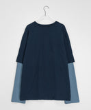 [unisex] Onbi Layered Over Long Sleeve Tee