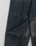 Koiso cut button washed balloon denim pants