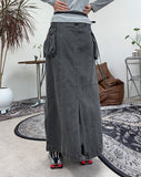 Niello Pigment Cargo Long Skirt