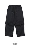 Heavy Double Knee Pintuck Wide String Pants