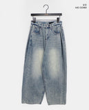 Eddie Brushed Vintage Wide Denim Pants