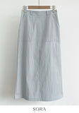 Gelad Pocket H-line Long Skirt