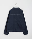 [unisex] Yume stitch incised cotton over jacket