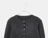 Kepit Frill Button Long Sleeve Knit Cardigan