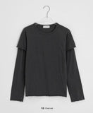Clintel Layered Over Long-Sleeved T-Shirt