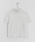 Pompa Collar Frill Short Sleeve Blouse