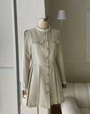 Cren Shirring Pleats Mini One Piece