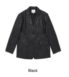 Pra leather over blazer