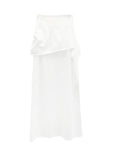 Scar Drape Layered Wrap Long Skirt
