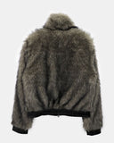 Nupe Two-Tone Fur Two-Way Zip-Up Jumper