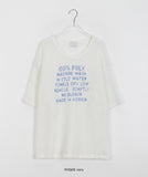 [unisex] Tui Lettering Summer Over Short Sleeve Net Knit