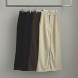 Corduroy Banding Bonding Brushed Loose Bootcut Pants