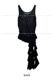 See-through drop frill sleeveless