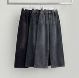 Bonding Brushed Wide Fit Banding Denim Pants