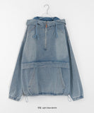Culz Denim String Hood Over Anorak