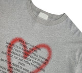 Heart point lettering cotton long sleeves