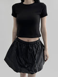 Rebed brushed cropped short sleeve T-shirt