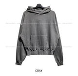 Belina pigment semi-crop hoodie
