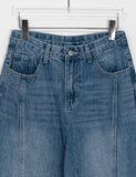 Zidue cut denim wide pants