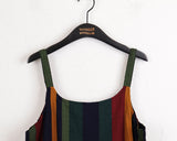 Horner Hippie Bohemian Striped Sleeveless Long One Piece