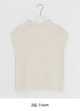 Rahini Layered Half-Neck Cap Short Sleeve Knit
