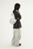 Casual metal glossy backpack