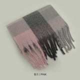 Winter Oversized Couple Check Long Muffler