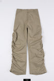 Cinch side shirring nylon pants