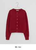 Goodbert Wool Color Round Knit Cardigan