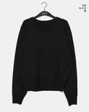 Kinshu cozy Abang fit V-neck nit