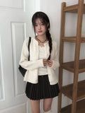 Krang Wool Pleated Mini Belt Skirt