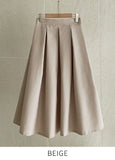 Mello Pintuck Flare Long Skirt
