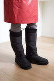 padded fur long boots