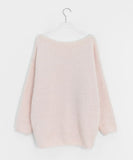 Nayu Hairy Lip Neck Loose Knit