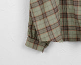 Uter Check Boxy Overfit Vintage Long Sleeve Shirt