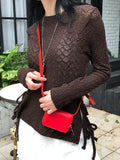 KNOTTY STRAP KNIT TOP