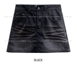 Tray Velvet Washed Denim Skirt