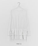 Polpen Frill Round Long Sleeve Tee