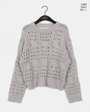 Poran Wool Mohair Cable Punching Knit