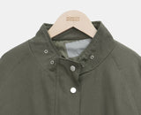 Bern Loose Fit Stud Cotton Bomber Jacket