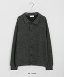 [unisex] Shoino Over Ribbed Collar Cardigan