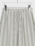 Kvus Linen Stripe Banding Wide Pants