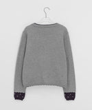 Svet Color Matching Dot Layered Knit Cardigan