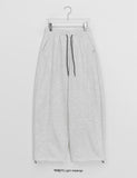 Shudlow Brushed Cut Banding Wide Balloon Pants